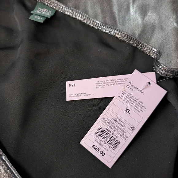 Liquid silver strapless dress - Picture 4 of 4